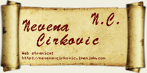 Nevena Ćirković vizit kartica